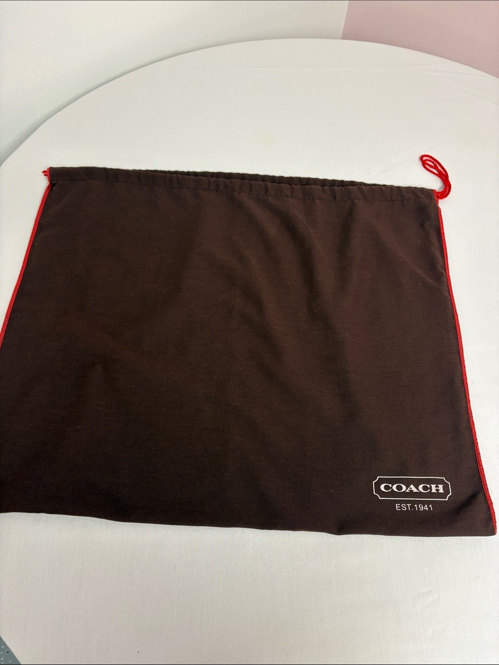 Coach Large Brown Drawstring Dust Bag 23 x 19 Authentic Storage Bag